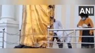 India News | Unidentified Miscreants Vandalise Former Tamil Nadu CM Karunanidhi's Statue in Salem