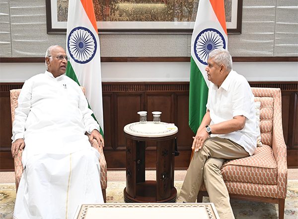 India News | Mallikarjun Kharge Calls on VP Dhankhar, Discusses About Upcoming Monsoon Rajya Sabha Session