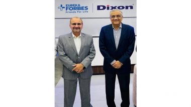 Business News | Eureka Forbes Limited Enhances Its Manufacturing Capability with a Strategic Partnership with Dixon Technologies India Limited