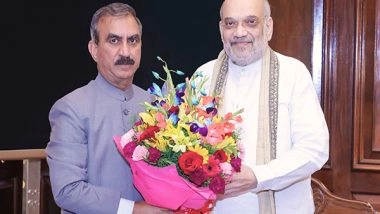 India News | Himachal CM Meets Amit Shah, Says State Has Suffered Damages of Around Rs 1000 Crore Due to Flash Floods, Cloudbursts