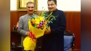 India News | Himachal CM Sukhu Calls on Union Minister Nitin Gadkari, Seeks Support for Repair and Reconstruction of Damaged Roads