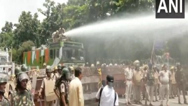 India News | Balasore Self-immolation Case: Police Detain BJD Workers, Use Water Cannons to Disperse Protestors