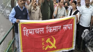 India News | Himachal Pradesh: Locals Protest at NHAI Office Against Private Firms over Unemployment, Other Farmers' Issues