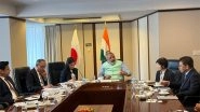 World News | Union Minister Giriraj Singh Meets Textile Industry Leaders in Japan's Tokyo, Invites Them to Partner in India's Textile Growth Story