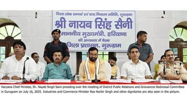 India News | Haryana CM Chairs District Public Relations and Grievance Redressal Committee Meeting in Gurugram