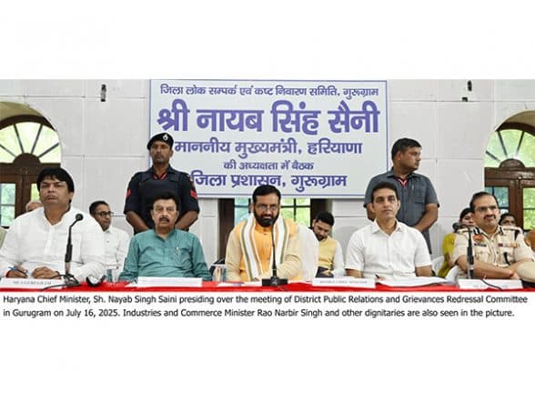 India News | Haryana CM Chairs District Public Relations and Grievance Redressal Committee Meeting in Gurugram
