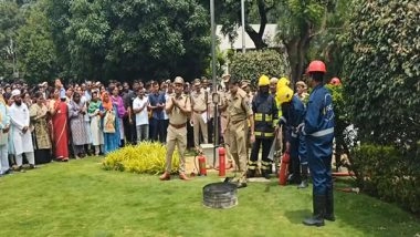 India News | Telangana: Cyberabad Police Conducts Fire Mock Drill to Strengthen Emergency Preparedness