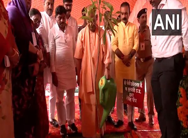 India News | UP CM Adityanath Plants Sapling Under 'Ek Ped Maa Ke Naam' Initiative