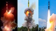 India News | India Successfully Test-fires Prithvi-II and Agni-1 Ballistic Missiles from Odisha Range