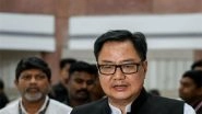 India News | Monsoon Session: Parliamentary Affairs Minister Kiren Rijiju to Hold All-party Meeting on July 20