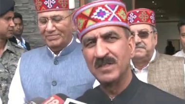 India News | CM Sukhu Unfurls 108-feet Flag at Jakhu Hanuman Temple, Seeks a Special Relief Package from Centre for Disaster-hit Himachal