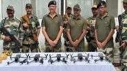 India News | Punjab: BSF Recovers 6 Pakistani Drones, 2.34 Kg Heroin from Amritsar Border