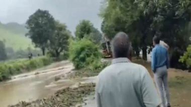 India News | Heavy Rains Cause Flooding in Rajasthan's Kumbhalgarh Area