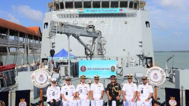 India News | Indian Navy's Indigenously Designed INS Sandhayak Visits Malaysia's Klang