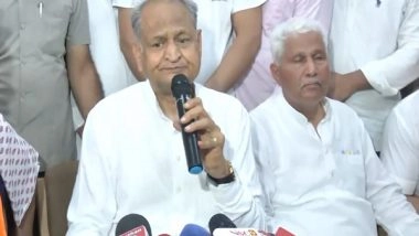 India News | Congress Leader Ashok Gehlot Takes Part in OBC Cell Meeting in Jaipur, Hails Rahul Gandhi's Leadership of Caste Census