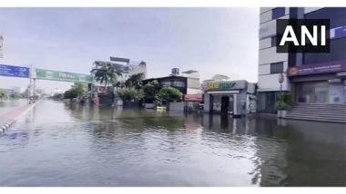India News | Anasagar Chaupati Area in Ajmer Waterlogged Following Incessant Heavy Rainfall