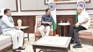 India News | Vice President Jagdeep Dhankar Meets Former CM Arvind Kejriwal, AAP's Sanjay Singh