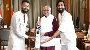 Sports News | Indian All-rounders Hardik, Krunal Meets Maharashtra Governor CP Radhakrishnan