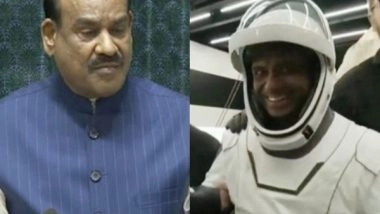 India News | Lok Sabha Speaker Om Birla Extends Heartfelt Congratulations to Shubhanshu Shukla for Successful Journey to ISS