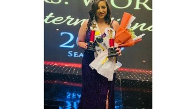 Business News | Fatemeh Amirbeygi Crowned Mrs. World Peace 2025 and Won the Subtitle Goodwill Ambassador (Ravishing) at Mrs. World International Season 3