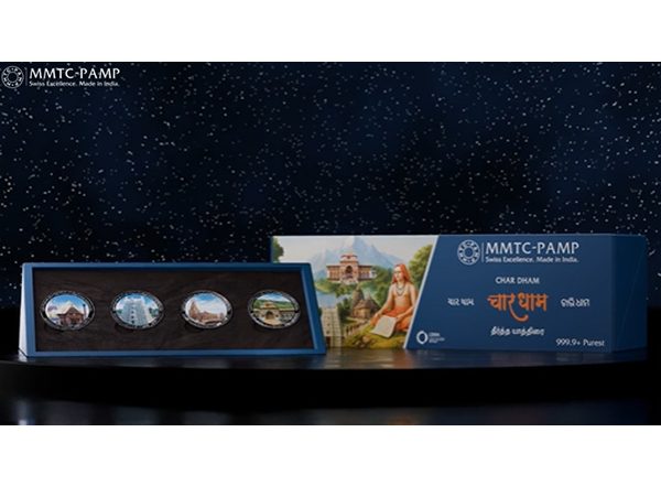 Business News | Divine Blessings in Silver: MMTC-PAMP Launches 99.99%+ Silver Char Dham 20gm Coin Series Honouring India's Spiritual Compass