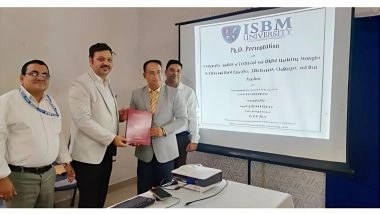 Business News | Dr. Sandeep Jeewan Sharma Receives Ph.D. for Path-breaking Research on Education Sector Marketing Strategies