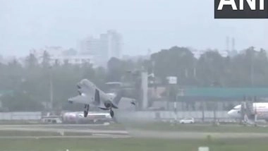 India News | British Navy's F-35 Fighter Jet Leaves Thiruvananthapuram Airport After Remaining Grounded for over a Month