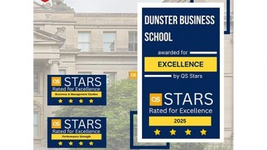 Business News | Dunster Business School Earns Prestigious 4-Star Rating from QS, Strengthening Its Global Academic Standing