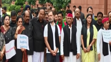 India News | INDIA Bloc's Protest Against Bihar SIR Enters Second Day at Parliament