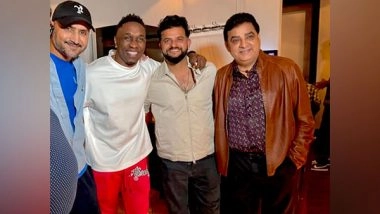 Sports News | CSK Stars Raina, Harbhajan, Bravo Reunite in Celebratory Mode in UK