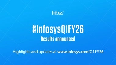 Business News | Infosys Q1 Earnings: Net Profits Jump 9%, Revenues 8%