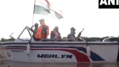 India News | BSF Water Wing Secures Unfenced Borders Along Swollen Rivers in Jammu Amid Heavy Rainfall