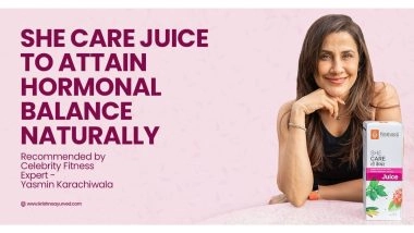 Business News | Celebrity Fitness Trainer Yasmin Karachiwala Recommends Krishna's SHE CARE Juice for Women's Hormonal Health