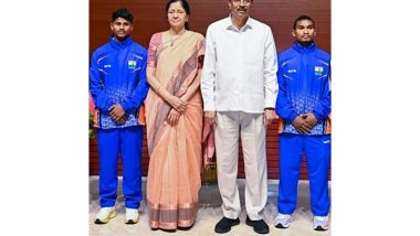 Business News | Odisha Governor Felicitates Jindal Foundation's Wushu Champions for International Achievements