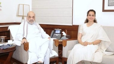 India News | BJP MP Kangana Ranaut Meets Amit Shah, Shares Details About Recent Severe Rains, Floods in Himachal Pradesh