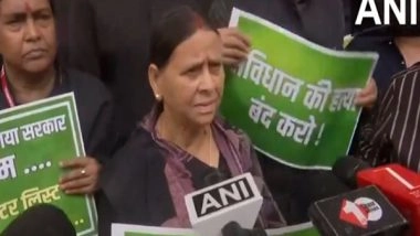 India News | Rabri Devi Leads Bihar Opposition Protest Against SIR, Alleges BJP-JD(U) Plot to Kill Tejashwi