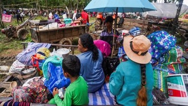 World News | Over 1 Lakh People Flee Their Homes as Cambodia-Thailand Border Clash Escalates
