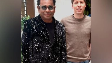 Entertainment News | AR Rahman Meets OpenAI CEO Sam Altman, Discusses Use of AI Tools to Uplift Indian Minds