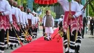 World News | PM Modi Signs Guestbook, Escorted to Maldives President's Office with MNDF Band