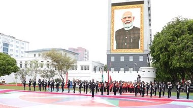 World News | Maldives National Defence Force Presents PM Modi with 'Haiykolhu' as Gesture of Hospitality