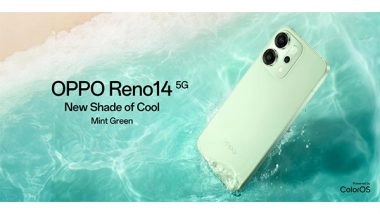 Business News | Riding High on 191% Sales Growth, OPPO Unveils Refreshing Mint Green Reno14 5G