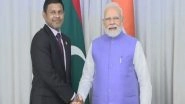 World News | PM Modi Meets Maldives VP Latheef; Holds Discussions on Infrastructure, Climate Change