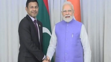 World News | PM Modi Meets Maldives VP Latheef; Holds Discussions on Infrastructure, Climate Change