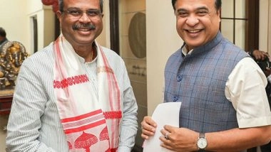 India News | Union Minister Pradhan, Assam CM Sarma Discuss Steps to Boost Education in Assam