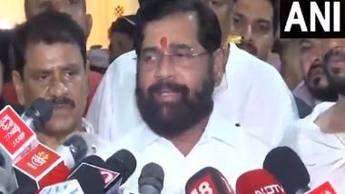 India News | Maharashtra Deputy CM Eknath Shinde Says Being Called 'cow Devotee' by Shankaracharya Avimukteshwaranand is a Blessing