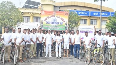 India News | BSF Organises Cycle Campaign Under 'Khelo India-Fit India' in Agartala