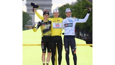 Sports News | Pogacar Crowned Tour De France Champion for Fourth Time - but Wout Van Aert Steals Show in Paris Thriller