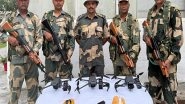 India News | BSF Recover Four Drones with Heroin, Pistol Along Punjab Border