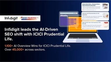 Business News | Infidigit and ICICI Prudential Lead the Shift to AI-Driven SEO with Breakthrough Results in AI Overviews, LLMs and Voice Search