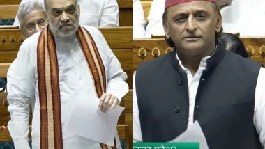 India News | Amit Shah, Akhilesh Yadav Exchange Barbs in Lok Sabha During Debate on 'Op Sindoor'